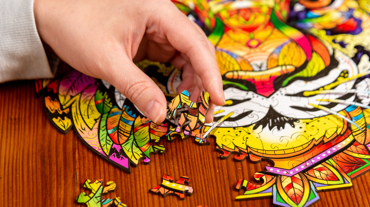Woodvio™ Puzzle in legno con tigre (38 x 34 cm)