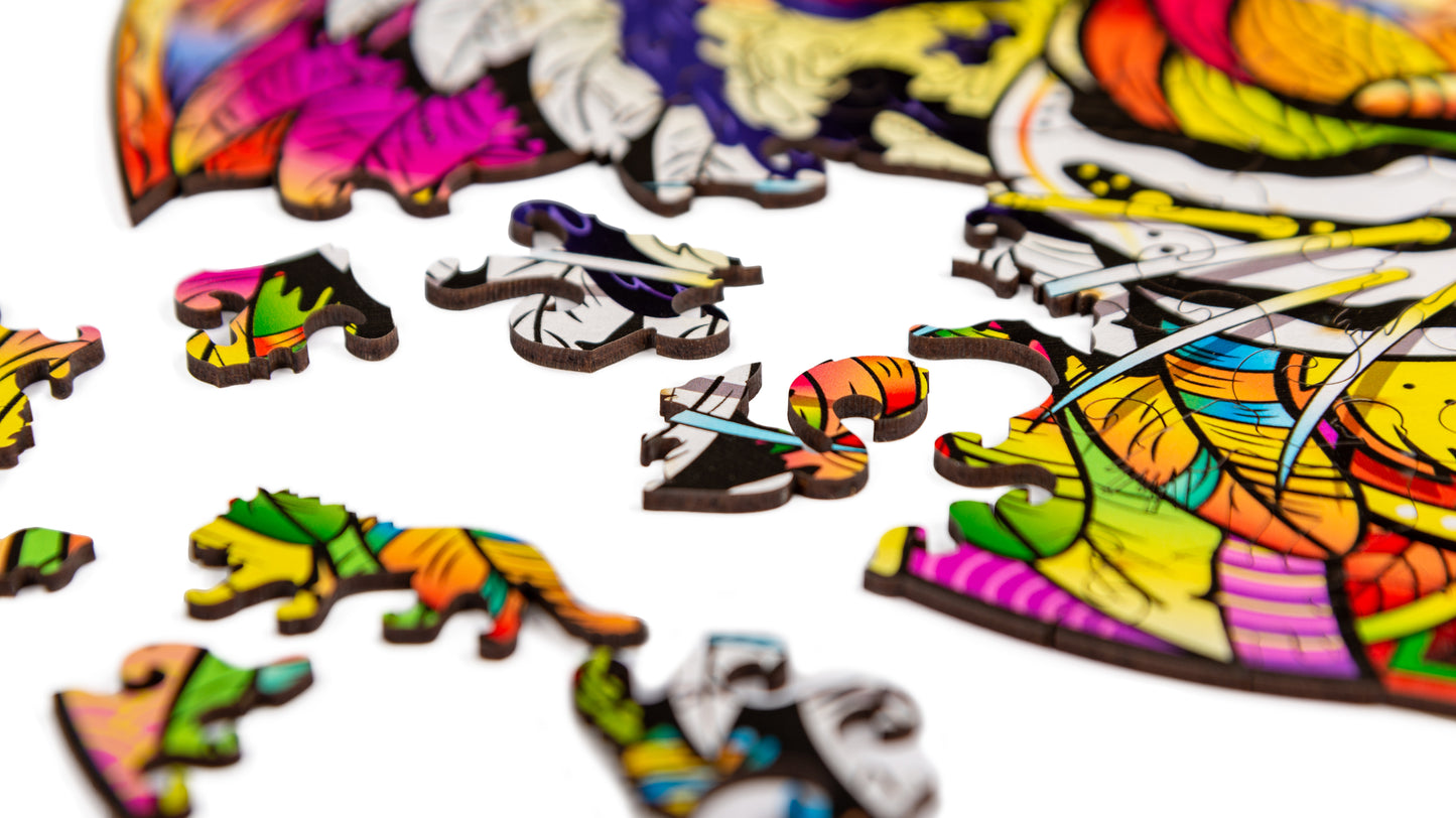 Woodvio™ Puzzle in legno con tigre (38 x 34 cm)