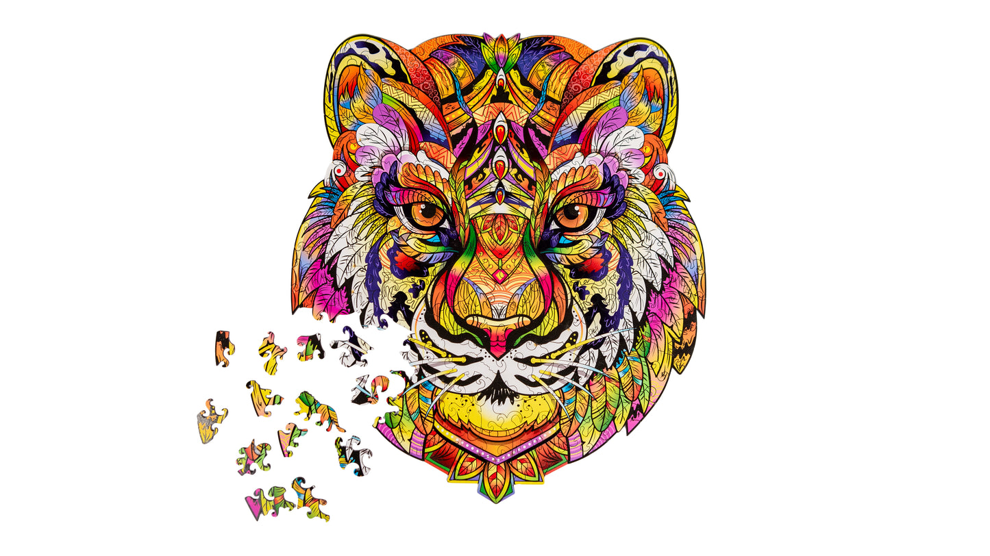 Woodvio™ Puzzle in legno con tigre (38 x 34 cm)