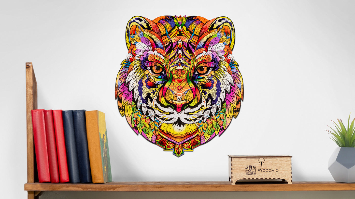Woodvio™ Puzzle in legno con tigre (38 x 34 cm)