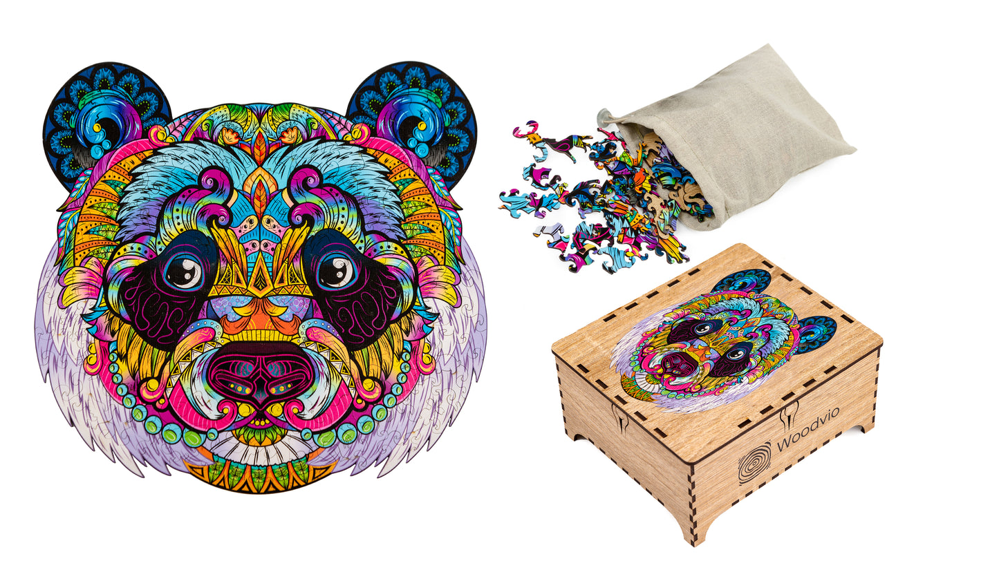 Puzzle in legno Woodvio™ Panda (35 x 37 cm)