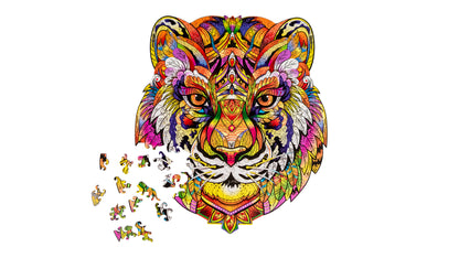 Woodvio™ Puzzle in legno con tigre (38 x 34 cm)